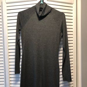 Mock turtleneck fitted dress